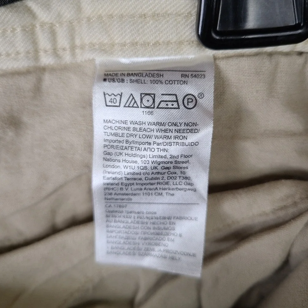 Banana Republic Pants Mens 35S Beige Relaxed Tapered Fit Cotton Casual Chino